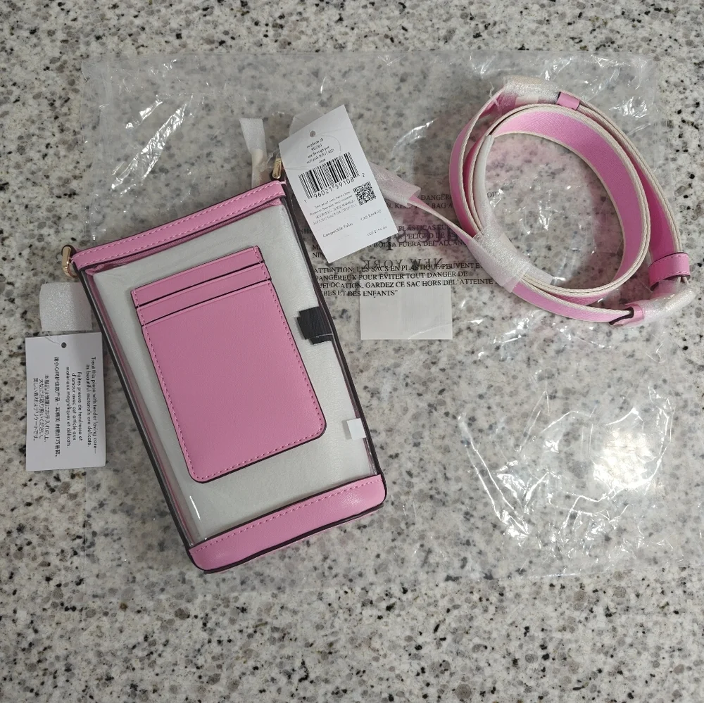 kate spade Clear Crossbody with Pink Trim